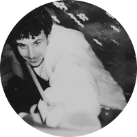 Close up of me playing pool